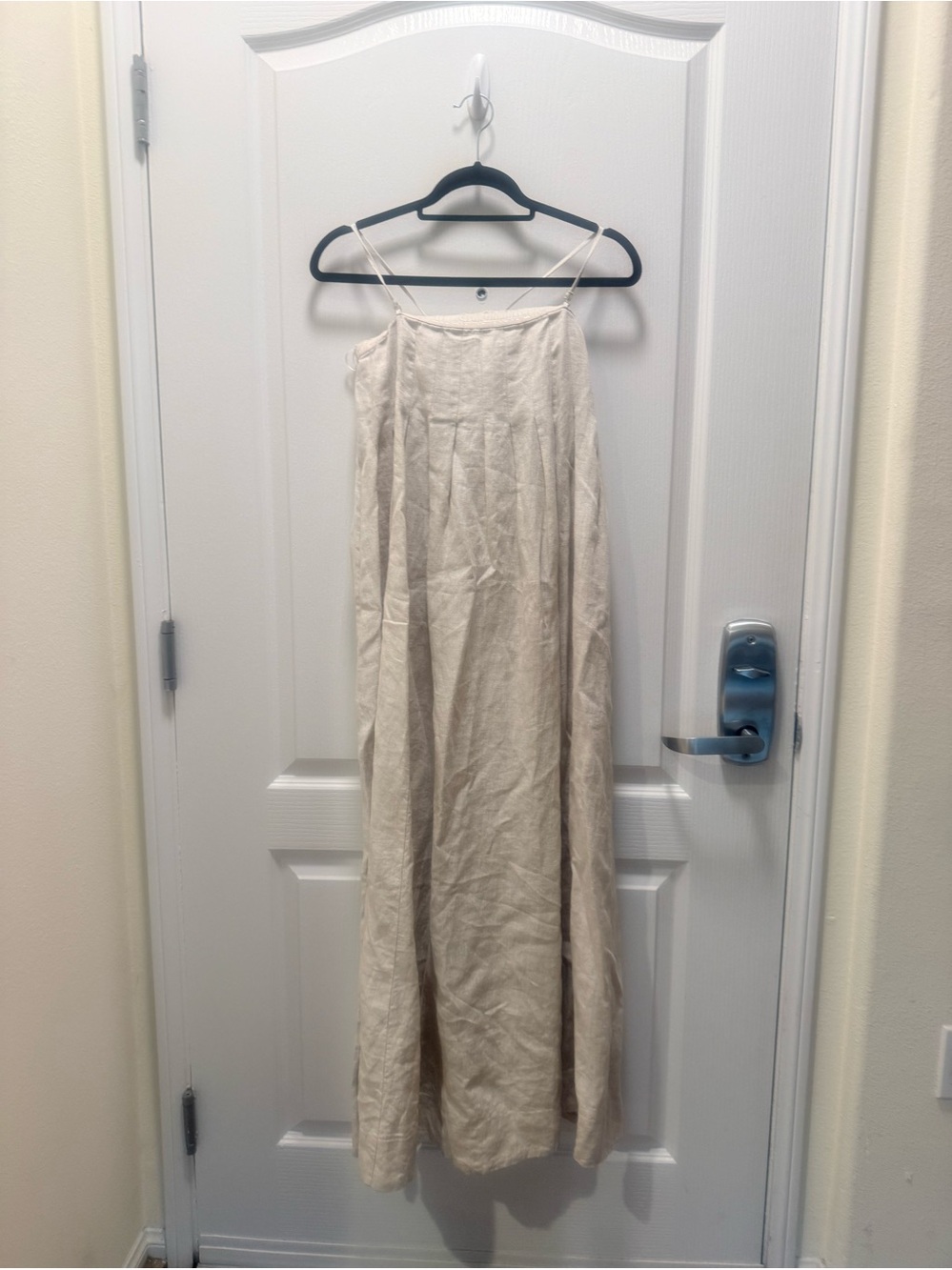 A.REN CHRISTAL Linen MAXI Dress in Light Beige Size S NWT - Picture 4 of 9